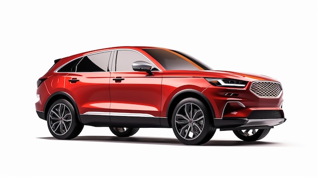 Um ford suv vermelho com a palavra ford ao lado