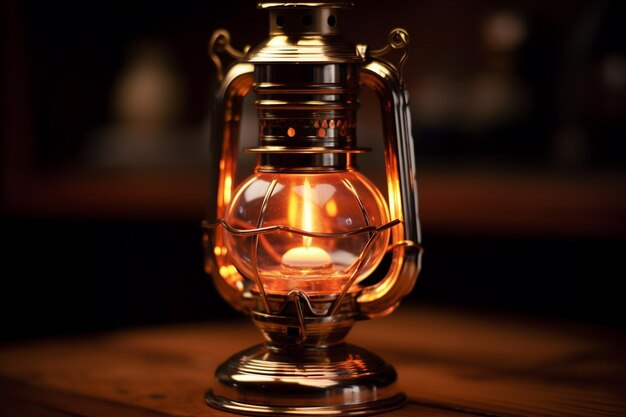 um frasco de vidro com uma vela dentro dele