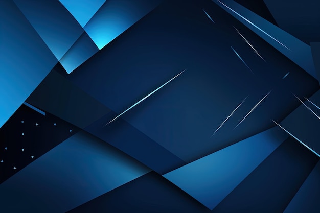 Um fundo abstrato azul com linhas e estrelas generative AI
