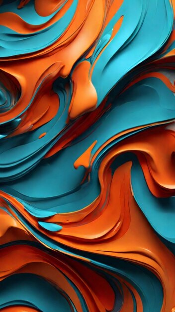 um fundo abstrato azul e laranja com linhas laranja e azul