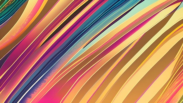 Um fundo abstrato colorido com linhas digitais e um smartphone no centro