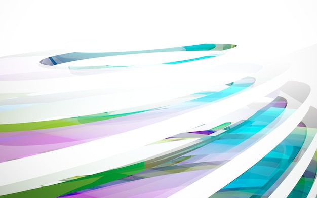 Um fundo abstrato colorido com um fundo branco e um padrão de onda azul e verde.