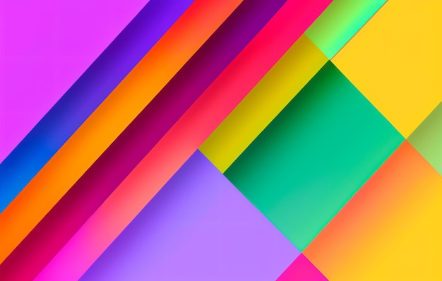 Um fundo abstrato colorido com um padrão diagonal de cores diferentes Generative AI