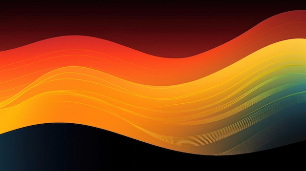 um fundo abstrato colorido com uma onda colorida no meio.