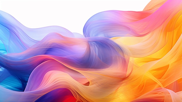 Um fundo abstrato com redemoinhos de cores vibrantes IA generativa