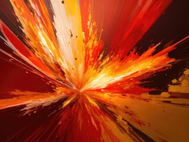 Um fundo abstrato de explosão laranja