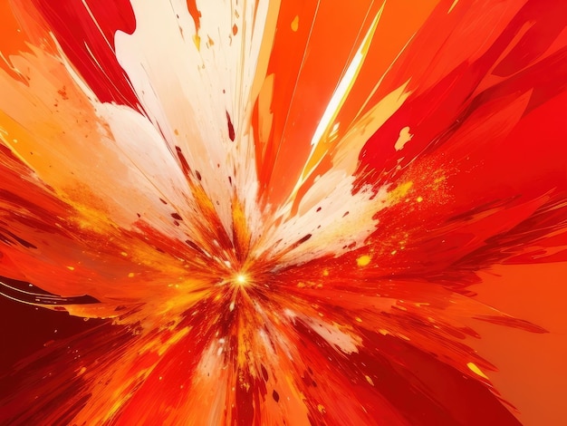 Um fundo abstrato de explosão laranja