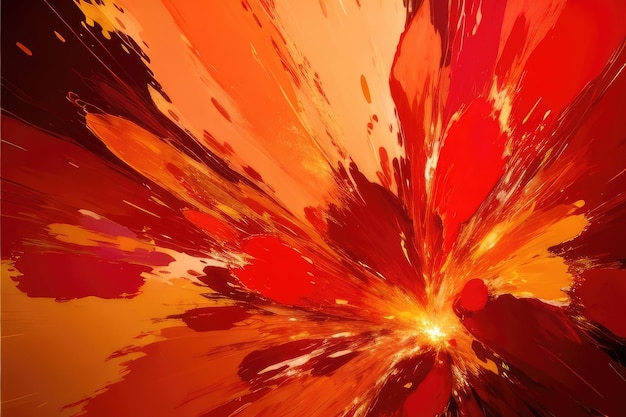 Um fundo abstrato explosivo laranja