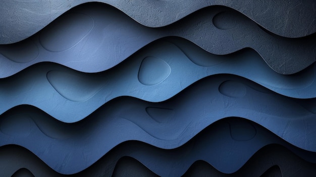 Um fundo abstrato preto e azul com um gradiente de cor Banner da Web com formas geométricas linhas listras e triângulos Design Futurista Corte papel ou efeito de metal Luxury Premium