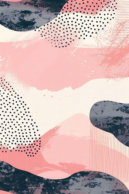 um fundo abstrato rosa e branco com pontos e pontos cor-de-rosa