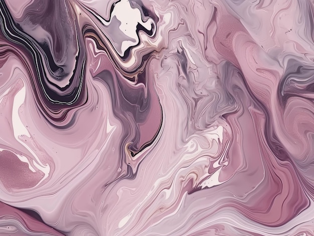 Um fundo abstrato rosa e roxo com um padrão de mármore.