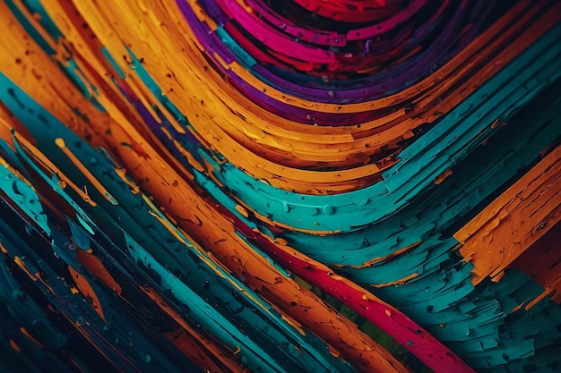 Um fundo abstrato vibrante e dinâmico cheio de cores ousadas