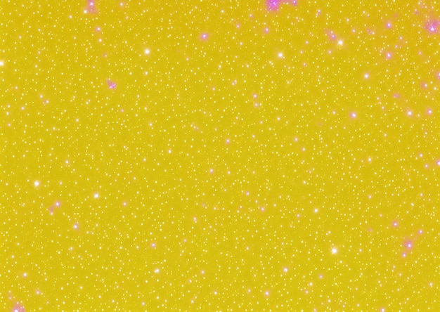 Foto um fundo amarelo com um padrão de estrelas e a palavra nele