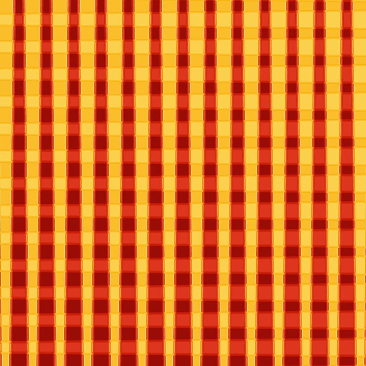 Foto um fundo amarelo e laranja com um fundo listrado amarelo e vermelho
