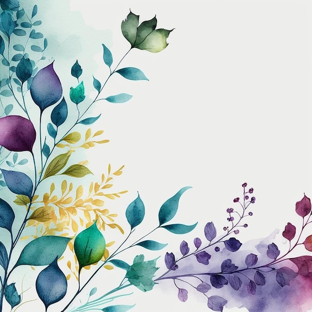 Um fundo aquarela com um padrão floral.