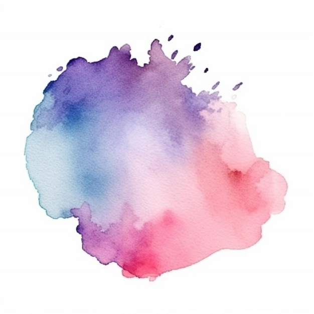 Um fundo aquarela com uma cor rosa e azul.