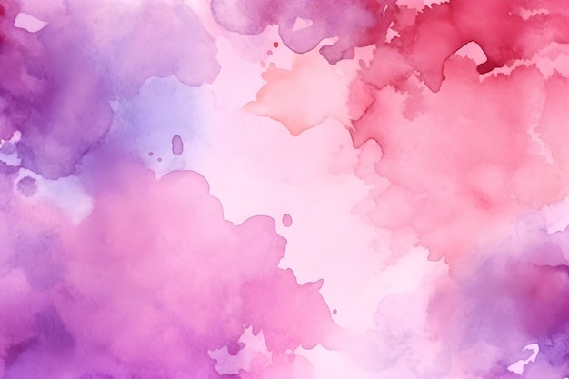 Um fundo aquarela rosa e roxo com um fundo aquarela azul e rosa.