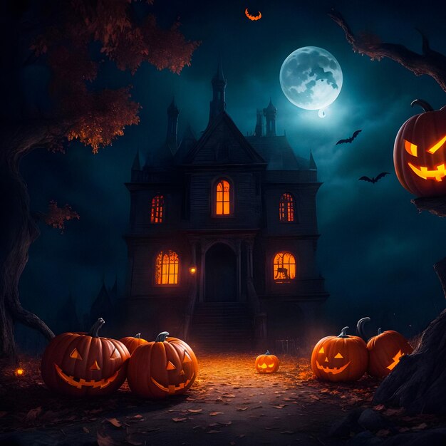 Foto um fundo assustador com tema de halloween