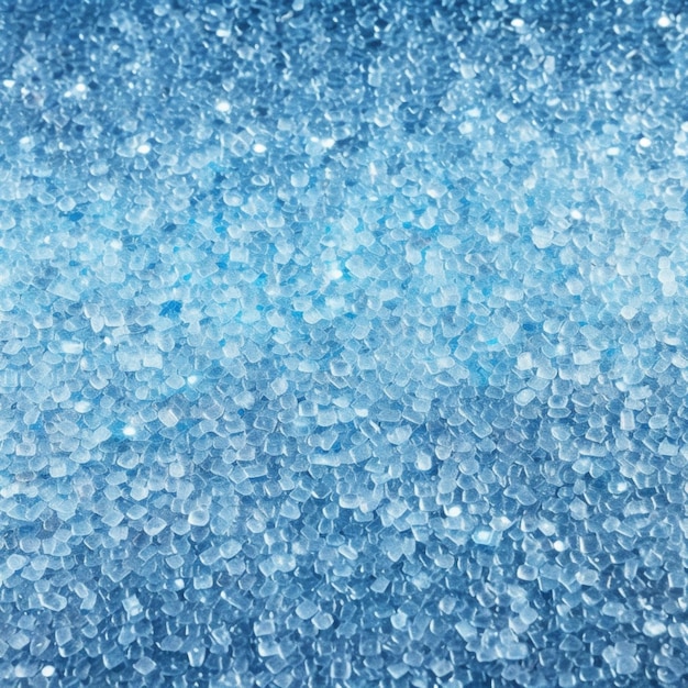 Um fundo azul com muitos cristais de açúcar azul.