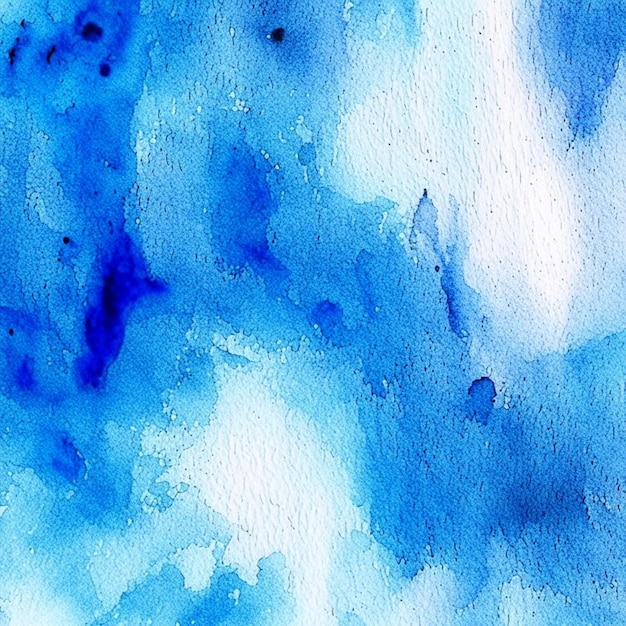 um fundo azul e branco com um desenho de aquarela de uma aquarela azul e branca