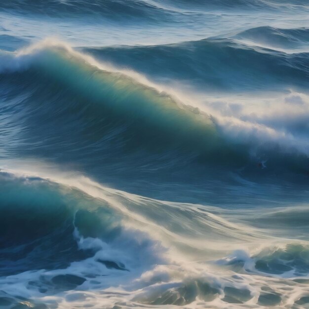 Um fundo azul e branco com uma onda azul