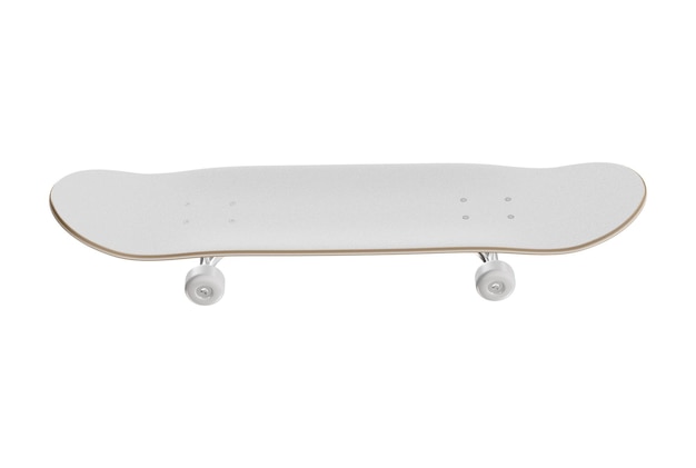 Foto um fundo branco com um skateboard isolado em