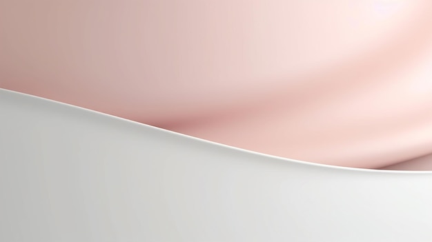 Um fundo branco e rosa com uma curva branca