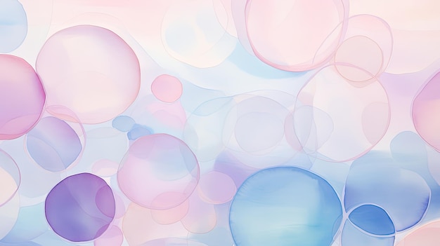 um fundo colorido com bolhas e um fundo rosa