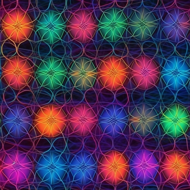 Um fundo colorido com muitas estrelas coloridas diferentes generative ai