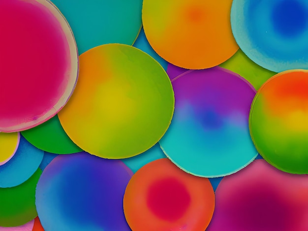 Um fundo colorido com muitos balões no meio