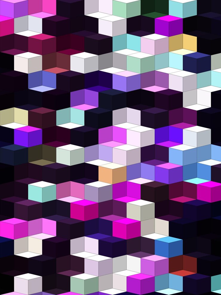 Foto um fundo colorido com muitos quadrados de cores diferentes