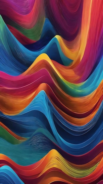 Um fundo colorido com ondas e linhas