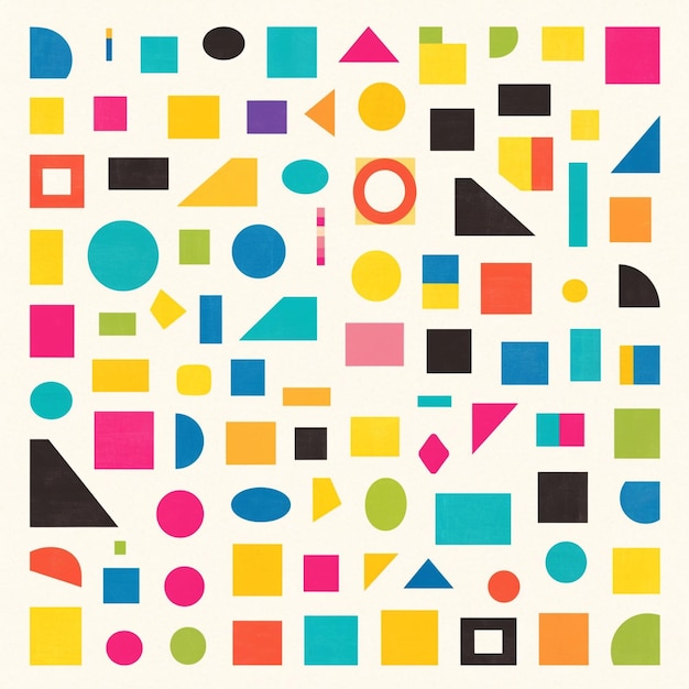 um fundo colorido com quadrados de cores diferentes e um colorido que diz " x "