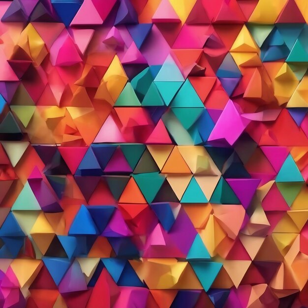 Foto um fundo colorido com triângulos