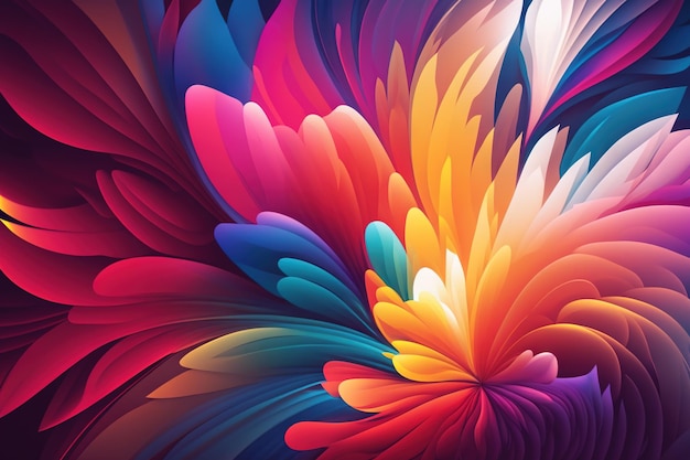 Um fundo colorido com um desenho de flor