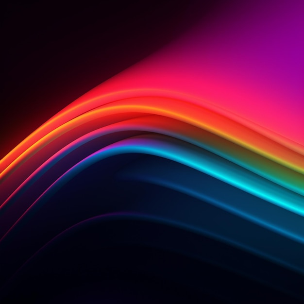 Um fundo colorido com um fundo preto e um fundo colorido do arco-íris.