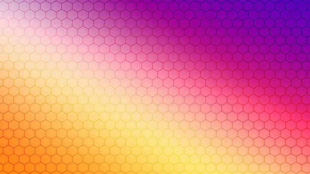 Um fundo colorido com um padrão hexagonal.