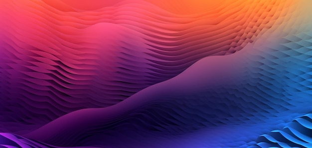 Um fundo colorido com uma cordilheira ao fundo.