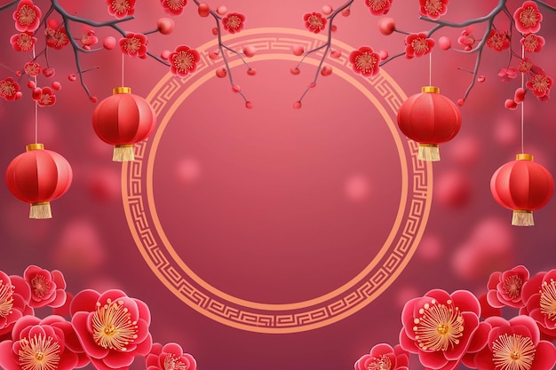 Foto um fundo colorido com uma moldura redonda com uma flor rosa e as palavras caligrafia sobre ele