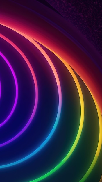 Um fundo colorido do arco-íris com um círculo colorido do arco-íris.