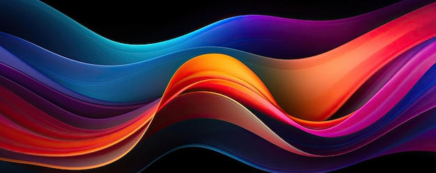 um fundo com padrões de ondas abstratas coloridas no estilo de pintura de precisão