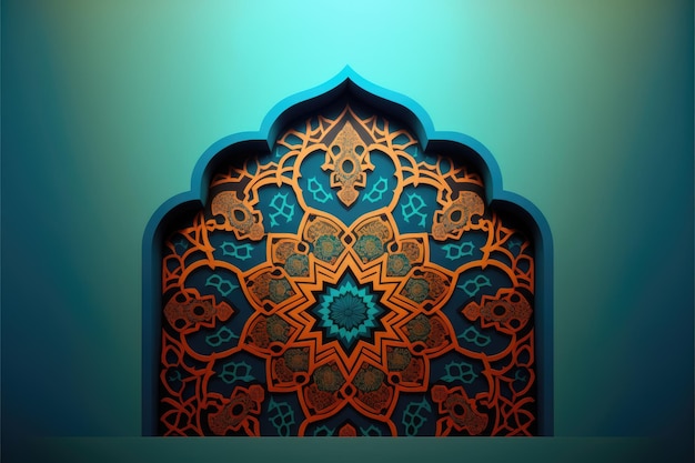 Um fundo com um padrão em estilo árabe.