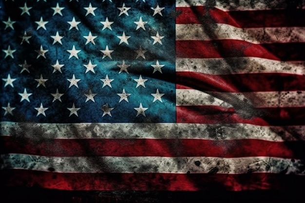 Um fundo de bandeira americana grunge