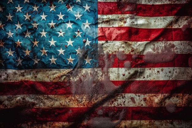 Um fundo de bandeira americana grunge