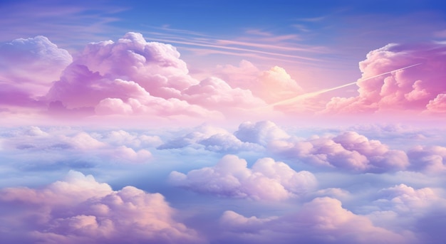um fundo de céu aéreo com nuvens