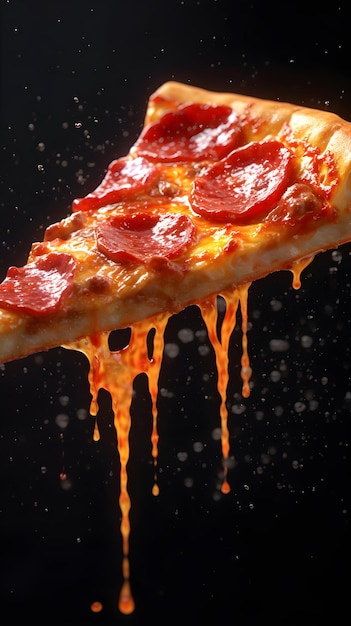 Um fundo de fatias de pizza delicioso para publicidade de alimentos