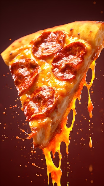 Um fundo de fatias de pizza delicioso para publicidade de alimentos