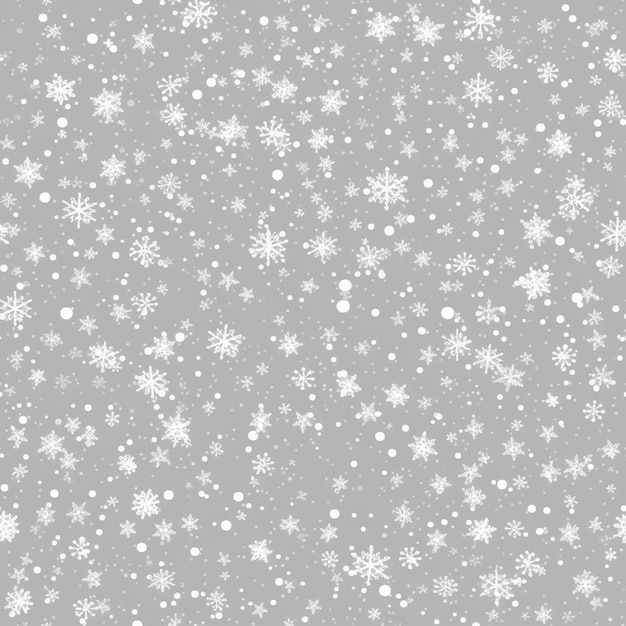 um fundo de flocos de neve com flocos brancos de neve em um fundo cinzento