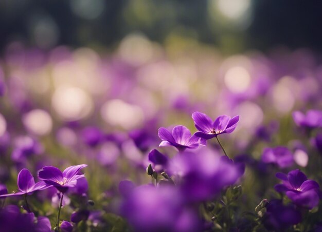 Um fundo de flores roxas