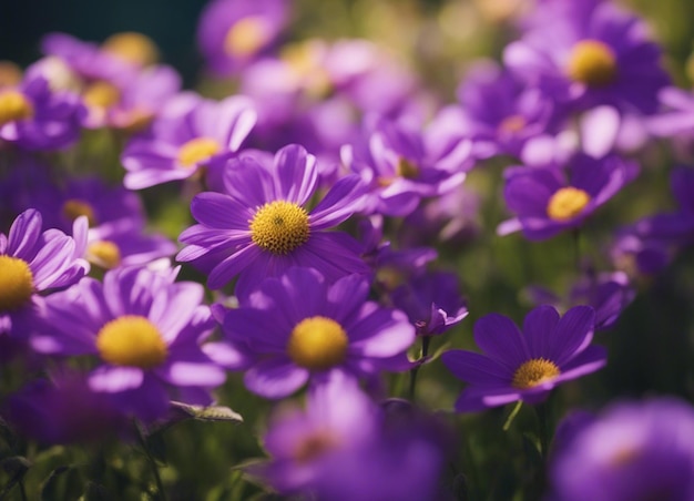 Um fundo de flores roxas